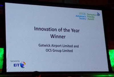 Gatwick airport and OCS win Dementia Friendly Innovation 2016