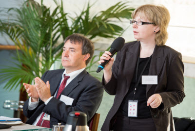 Lucy Anderson MEP with Jean Louis Colson, Head of the Passenger Rights Unit at the EU Commission