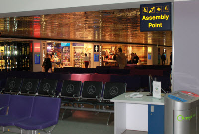 PRM waiting lounge at Manchester Terminal 1