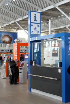 Information desk, Warsaw airport