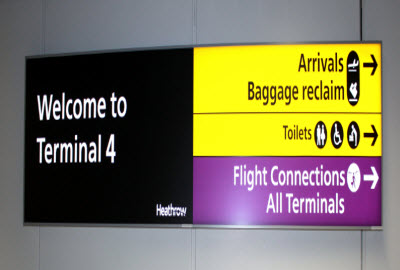 Heathrow T4 signage