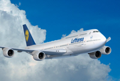 Lufthansa airplane inflight