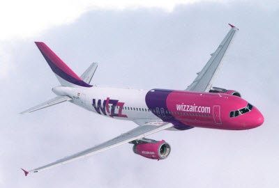Wizz Air aircraft in-flight