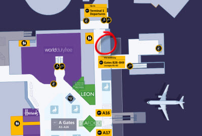 Terminal 2 Map Departures Hall