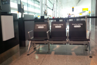Priority seats at gate - Heathrow Terminal 2